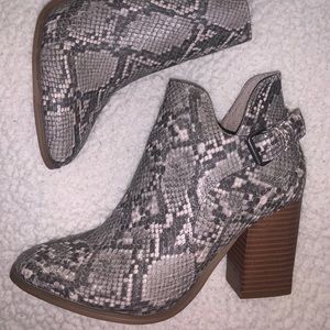 Snakeskin Booties